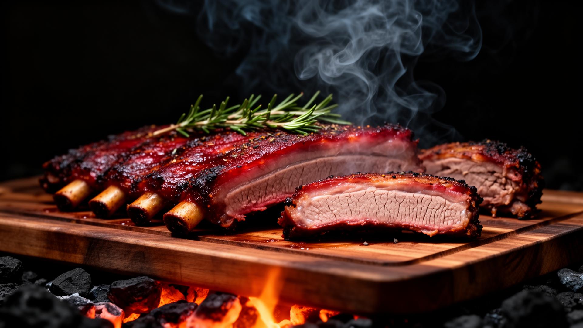 Smoked brisket close-up